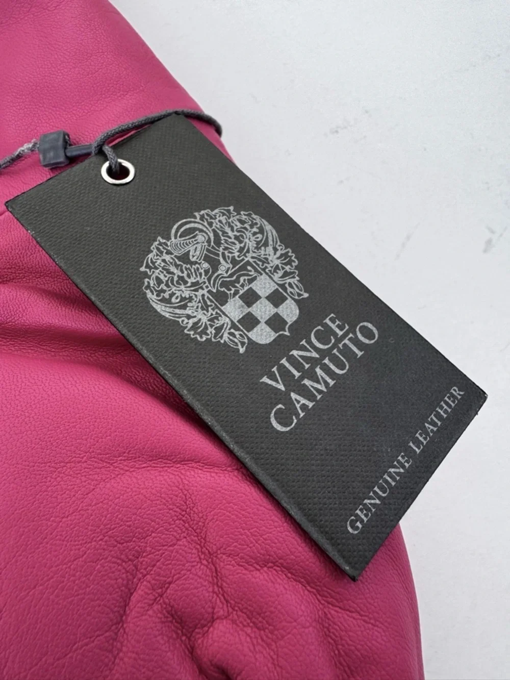 NWT Vince Camuto Leather Evlyn Bagette Top Handle Bag In Festival Fuchsia Pink